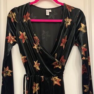 & Other Stories Velvet Wrap Dress